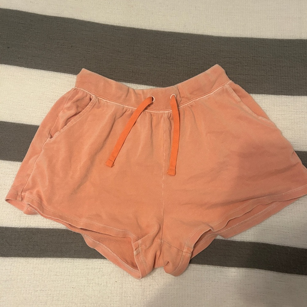 Peach Drawstring Women's Shorts